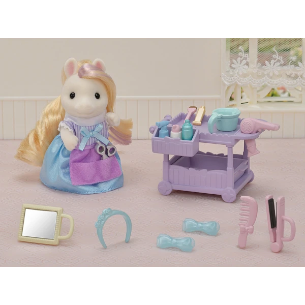 THE SYLVANIAN FAMILIES PONY\'S HAIR STYLISH SET 5644