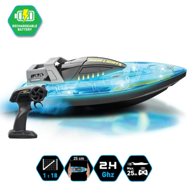 REMOTE CONTROL SPEEDBOAT EXOST AQUA LIGHTS 2.4GHz