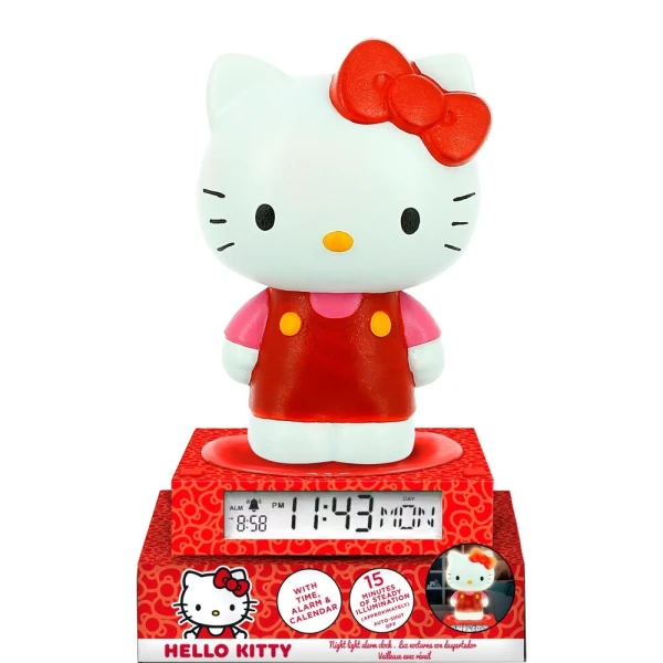 3D LAMP WITH ALARM CLOCK AND DATE HELLO KITTY