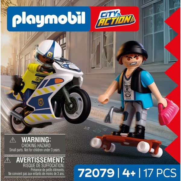 PLAYMOBIL ΑΣΤΥΝΟΜΙΚΗ ΚΑΤΑΔΙΩΞΗ ΜΕ ΜΟΤΟΣΙΚΛΕΤΑ