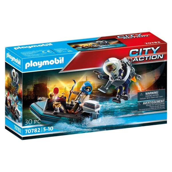 PLAYMOBIL CITY ACTION ΣΥΛΛΗΨΗ ΛΗΣΤΗ ΕΡΓΩΝ ΤΕΧΝΗΣ ΑΠΟ ΑΣΤΥΝΟΜΙΚΟ JETPACK