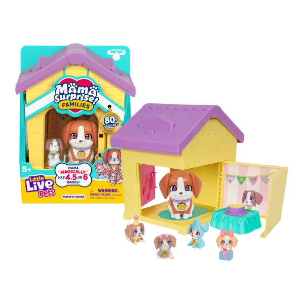 LITTLE LIVE PETS MAMA SURPRISE FAMILIES - HOUSE & PUPPIES PLAYSET (4 DESIGNS)