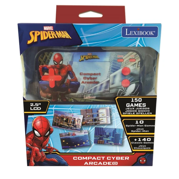 LEXIBOOK ΦΟΡΗΤΗ ΗΛΕΚΤΡΟΝΙΚΗ ΚΟΝΣΟΛΑ ΧΕΙΡΟΣ SPIDERMAN-150 ΠΑΙΧΝΙΔΙΑ