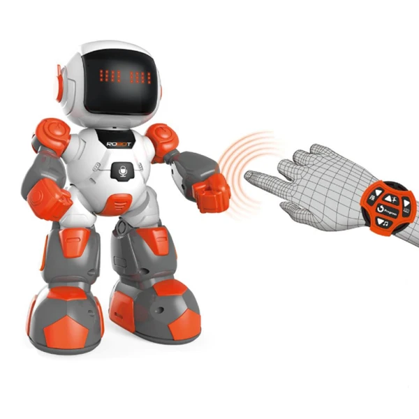 REMOTE CONTROLLED ROBOT WITH WATCH-CONTROLLER ORANGE 