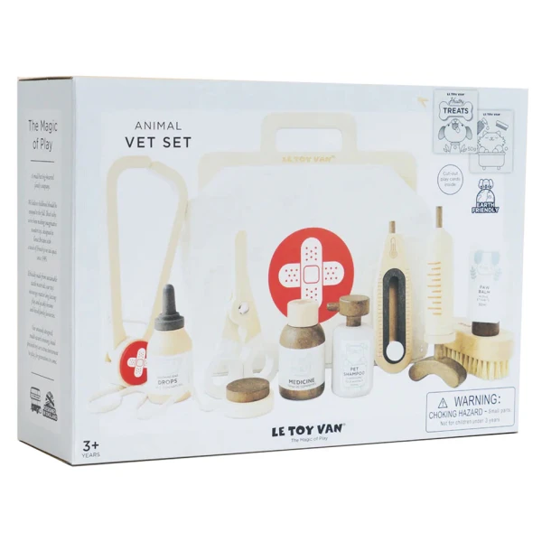 LE TOY VAN WOODEN ANIMAL VET SET 10 pcs
