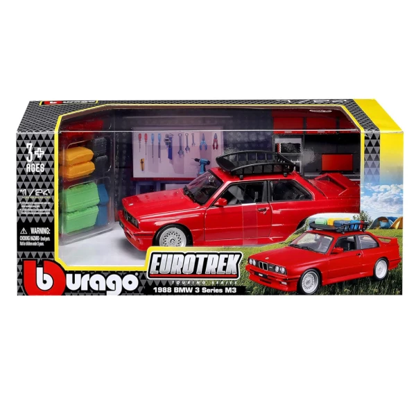 BBURAGO 1:24 BMW M3 (1988) WITH RACK BASKET