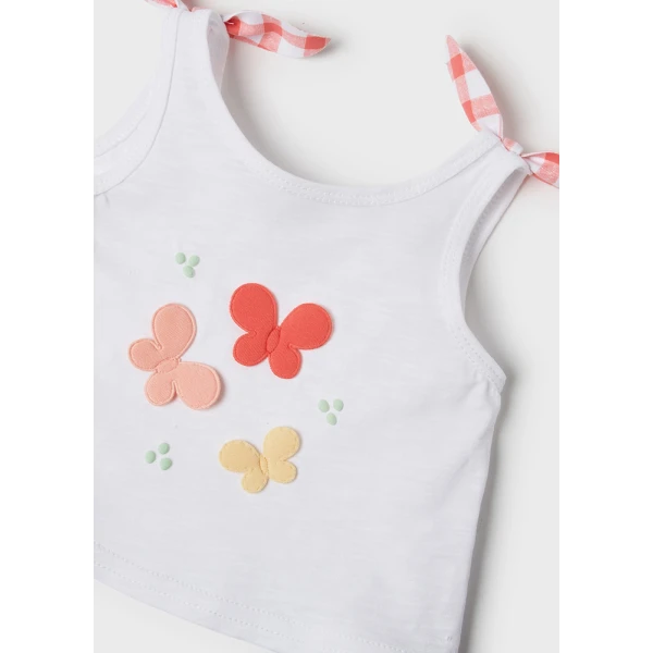 MAYORAL SET SWIMSUIT WITH HAT LIGHT SALMON