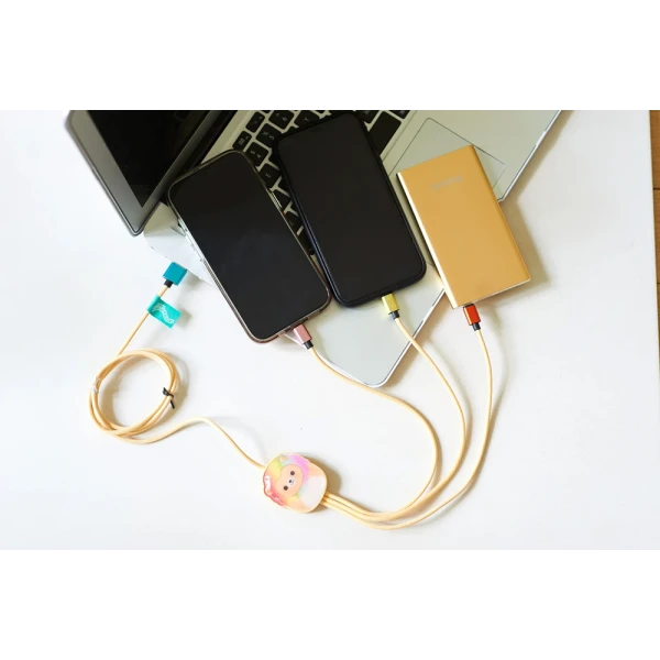 SQUISHMALLOWS 3-IN-1 CHARGING CABLE 1.2M - LEONARD THE LION