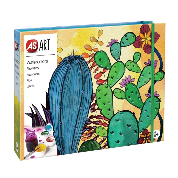 AS ART WATERCOLORS FLOWERS FOR AGES 8+