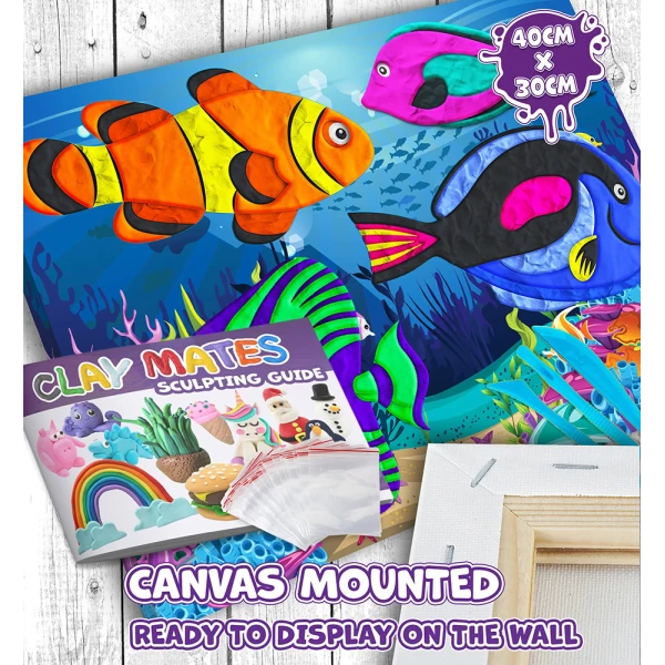 SPLAT PLANET MESS-FREE PAINT KIT WITH CLAY SEA LIFE