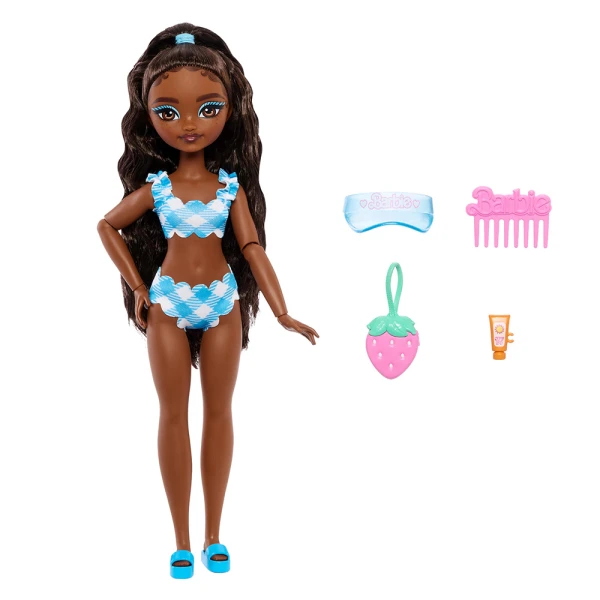 BARBIE DREAM BESTIES IMPULSE DOLL WITH CHECKERED LIGHT BLUE SWIMSUIT