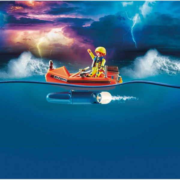 PLAYMOBIL CITY ACTION ΕΠΙΧΕΙΡΗΣΗ ΔΙΑΣΩΣΗΣ KITESURFER ΜΕ ΣΚΑΦΟΣ