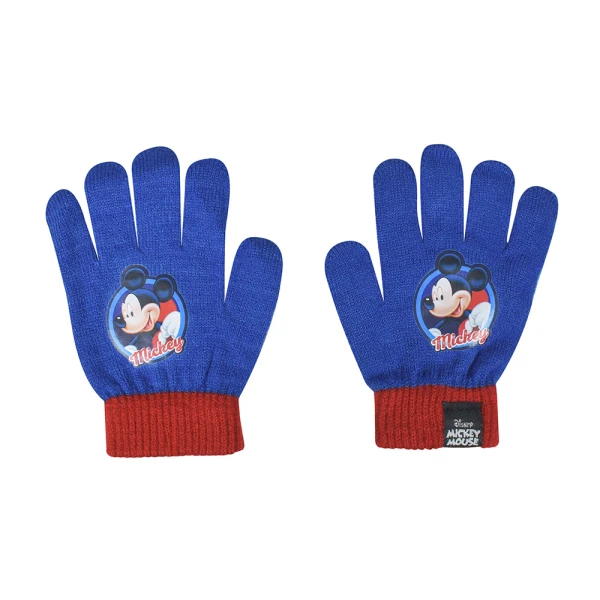 CHILDREN\'S GLOVES TWO-COLOURED MICKEY BLUE