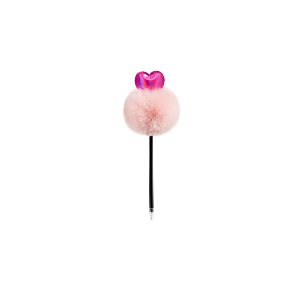 MIQUELRIUS BACK2FUN PEN WITH POM POM HEART - 2 DESIGNS