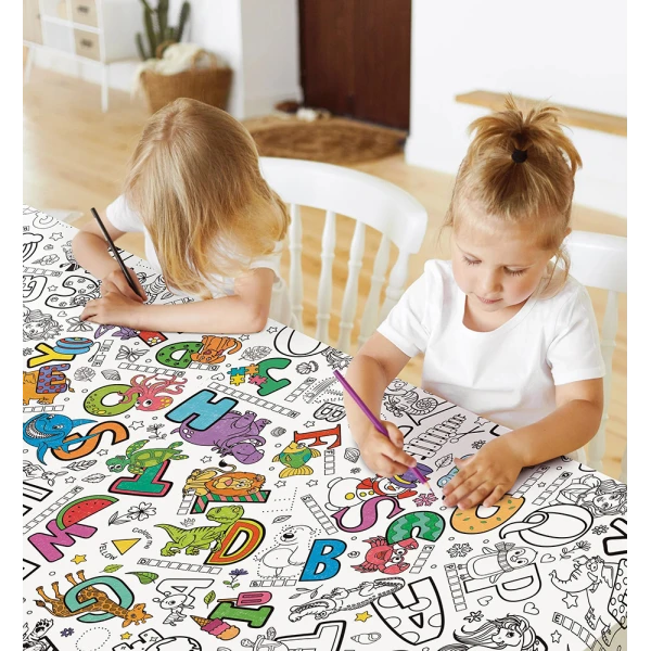 SPLAT PLANET GIANT COLOURING TABLECLOTH 240X120 cm CLEVER