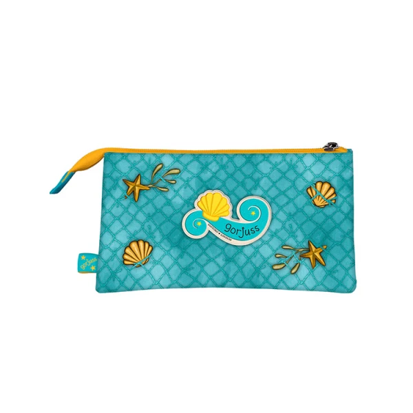 GORJUSS SANTORO TRIPLE PENCIL CASE MAKING WAVES - DEEP SECRETS