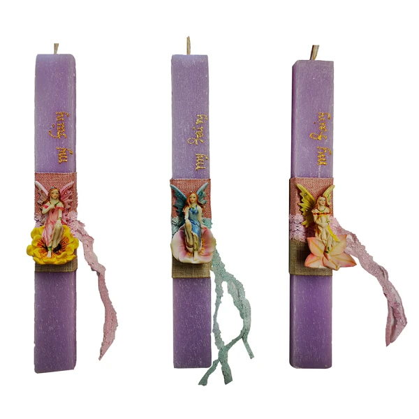 UNIKER ΧΕΙΡΟΠΟΙΗΤΗ ΛΑΜΠΑΔΑ LIGHT VIOLET ΜΙΚΡΗ ΝΕΡΑΪΔΑ ΚΑΘΙΣΤΗ ΣΕ ΛΟΥΛΟΥΔΙ - 3 ΣΧΕΔΙΑ