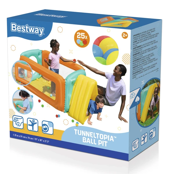BESTWAY INFLATABLE TUNNELTOPIA BALL PIT 178Χ91Χ70 cm