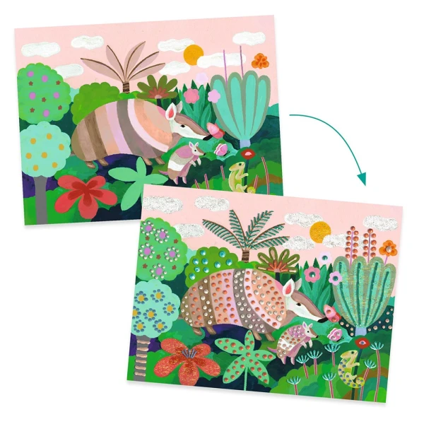 DJECO I DRAW 3D PICTURES TROPICAL SCENERY