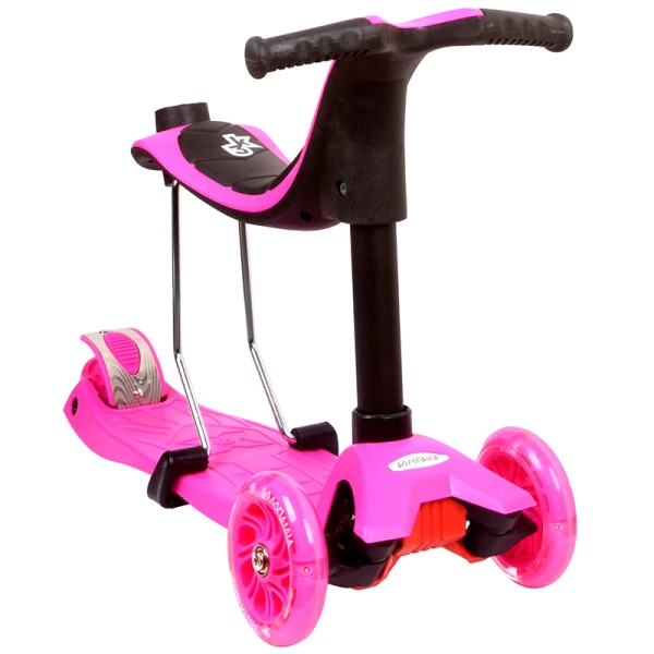KIDS 3-WHEELS SCOOTER 3 IN 1 FUCHSIA