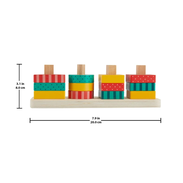 FISHER PRICE ΞΥΛΙΝΟ ΠΑΙΧΝΙΔΙ ΔΡΑΣΤΗΡΙΟΤΗΤΩΝ STACK & SORT SHAPES