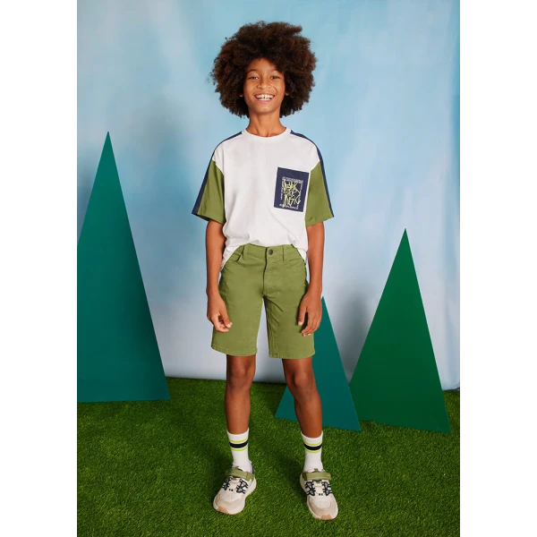 MAYORAL BERMUDA SHORTS 5 POCKETS BASIC GREEN 