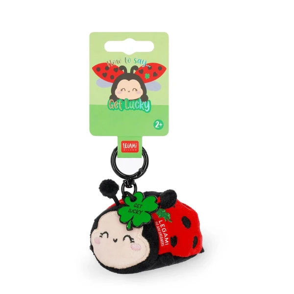 LEGAMI KEY RING SUPER SOFT PLUSH LADYBUG