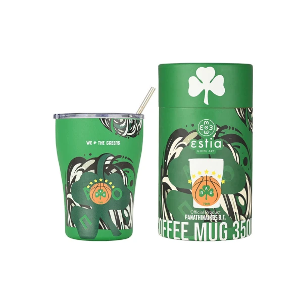 ESTIA HOME ART ΘΕΡΜΟΣ COFFEE MUG 350ml - PANATHINAIKOS WE THE GREENS