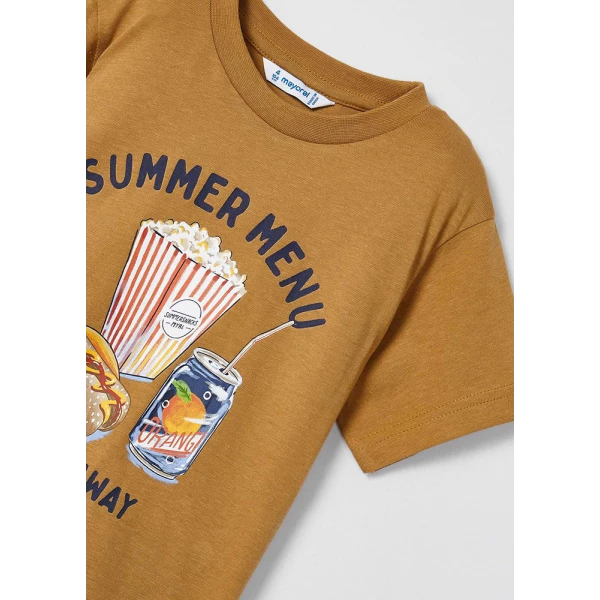 MAYORAL SHORT SLEEVE BLOUSE SUMMER SNACK CAMEL
