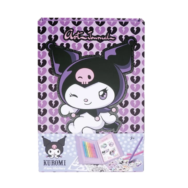 HAPPIHOBBI ART JOURNAL NEON MARKERS KUROMI FOR 9+ YEARS