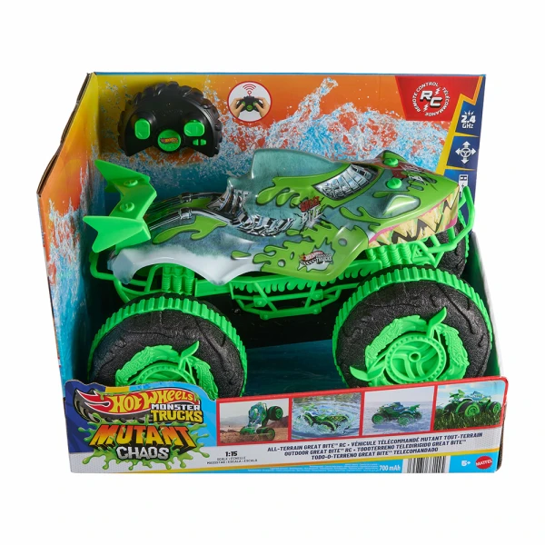 HOT WHEELS MONSTER TRUCKS MEGA REX ΤΗΛΕΚΑΤΕΥΘΥΝΟΜΕΝΟ ΠΟΥ ΣΚΑΡΦΑΛΩΝΕΙ & ΚΟΛΥΜΠΑΕΙ