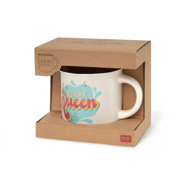 LEGAMI PORCELAIN MUG CUP-PUCCINO 350ml - DRAMA QUEEN