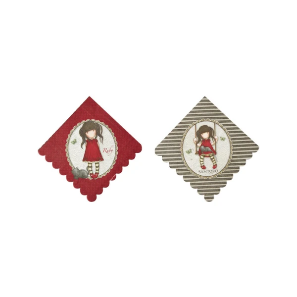 SANTORO GORJUSS RUBY ΧΑΡΤΟΠΕΤΣΕΤΕΣ 8 τεμ.