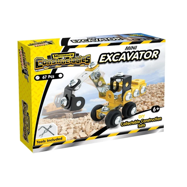 CONSTRUCT IT DIY MINI EXCAVATOR YELLOW 67 pcs