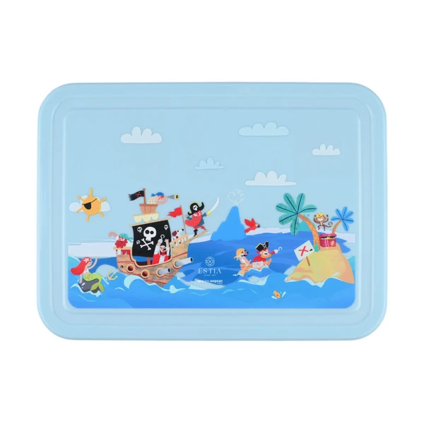 LUNCH BOX SAVE THE AEGEAN 1330ml 5 COMPARTMENTS WITH SPOON/FORK – TREASURE QUEST