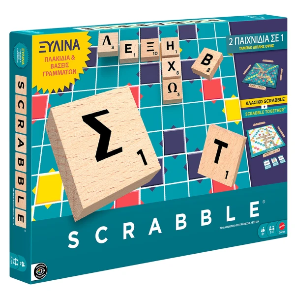 ΕΠΙΤΡΑΠΕΖΙΟ ΠΑΙΧΝΙΔΙ ΝΕΟ SCRABBLE ΜΕ ΞΥΛΙΝΑ ΓΡΑΜΜΑΤΑ