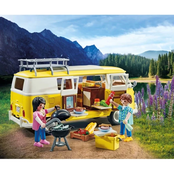 PLAYMOBIL VOLKSWAGEN T1 CAMPER BUS ΚΙΤΡΙΝΟ