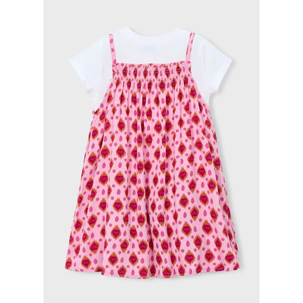 MAYORAL DRESS COMBINED LIGHT PINK