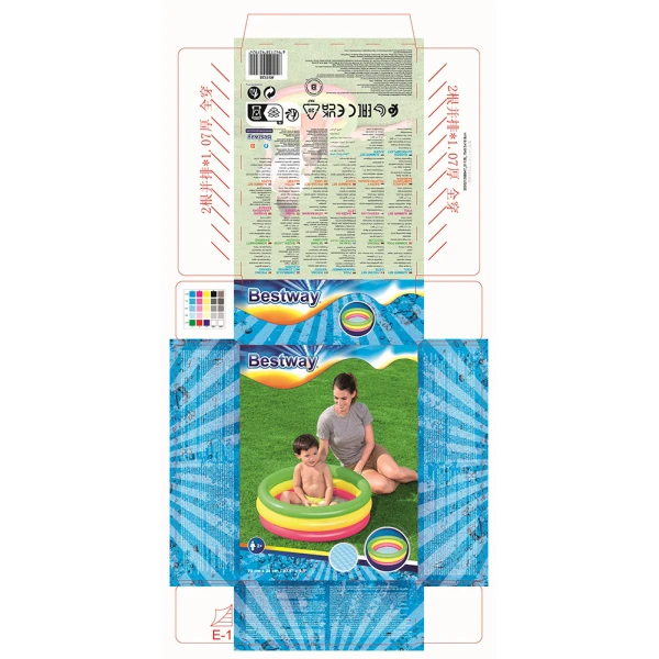 BESTWAY SUMMER TRI-COLOR SET POOL 70X24 cm 