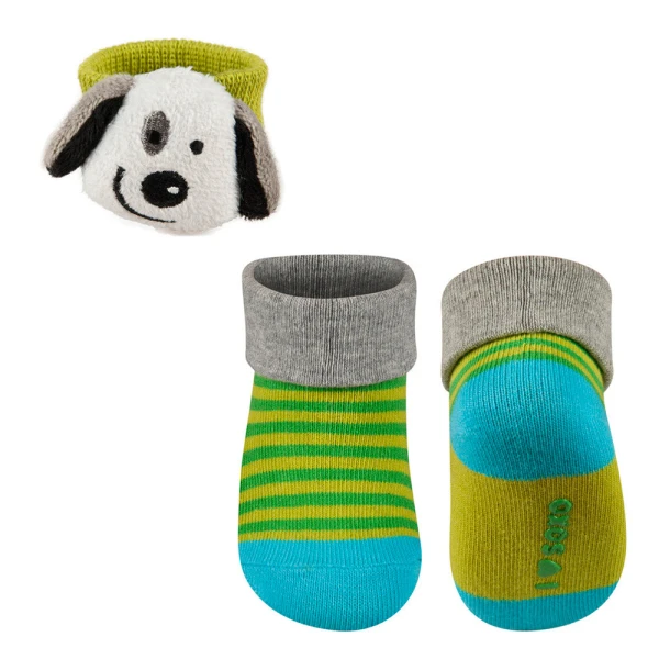 SOXO INFANT SOCKS No 16-18 AND HANDBAND DOG