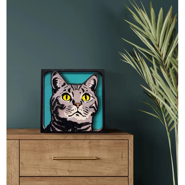 SPLAT PLANET ΞΥΛΙΝΟ ΣΕΤ ΖΩΓΡΑΦΙΚΗΣ GREY CAT