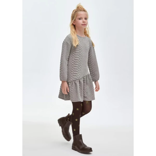 MAYORAL DRESS JACQUARD REINFORCED INTENSE GREY