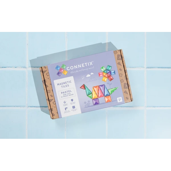 CONNETIX MAGNETIC TILES PASTEL MINI PACK 32 pcs