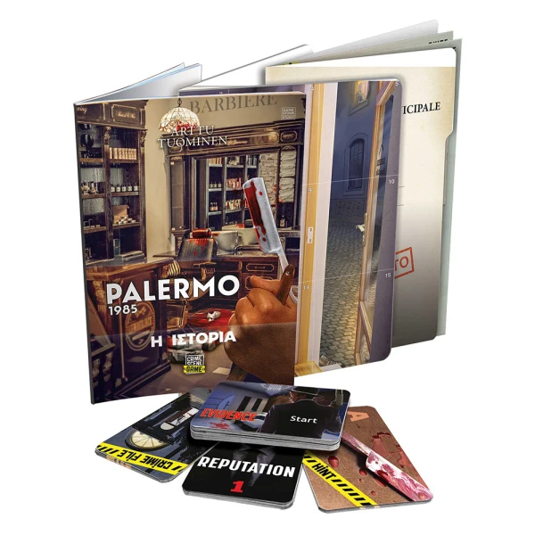 AS GAMES BOARD GAME CRIME SCENE PALERMO 1985 FOR AGES 18+ AND 1+ PLAYERS