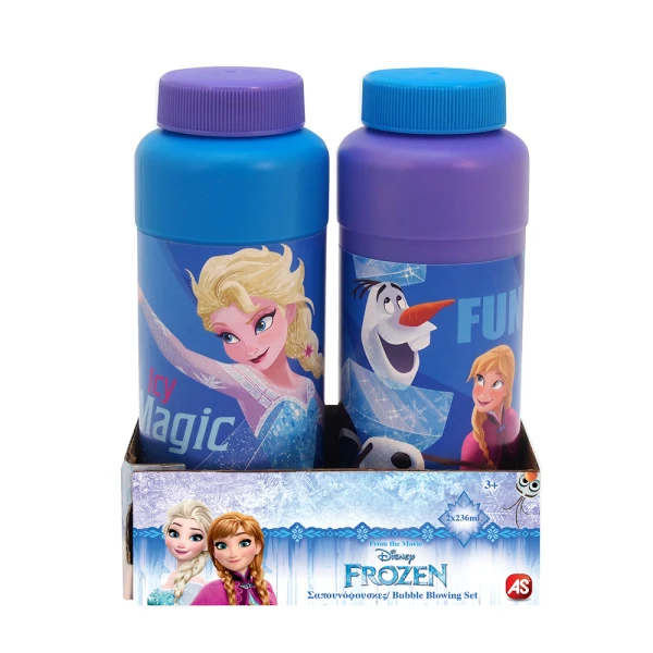 AS 2 BUBBLE BLOWING BOTTLES DISNEY FROZEN FOR AGES 3+
