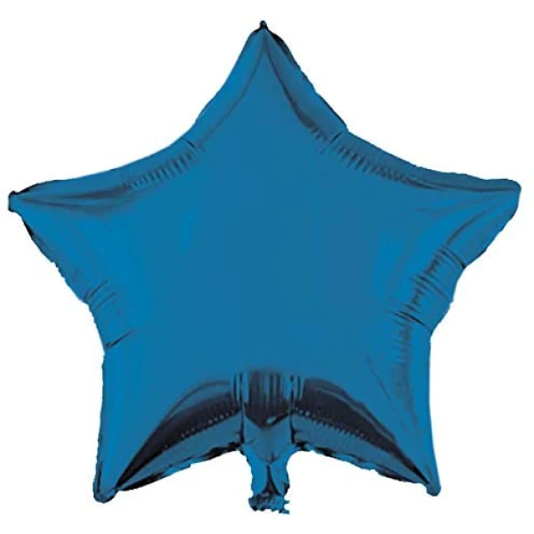 BALLOON STAR BLUE FOIL 46 cm