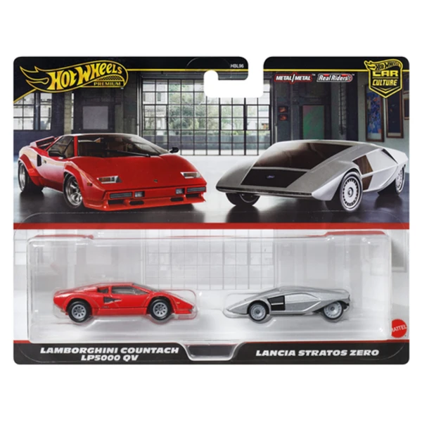 HOT WHEELS ΣΥΛΛΕΚΤΙΚΑ ΑΥΤΟΚΙΝΗΤΑΚΙΑ ΣΕΤ ΤΩΝ 2 - LAMBORGHINI COUNTACH LP5000 QV & LANCIA STRATOS ZERO