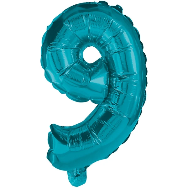 BALLOON BLUE FOIL 32 cm No 9