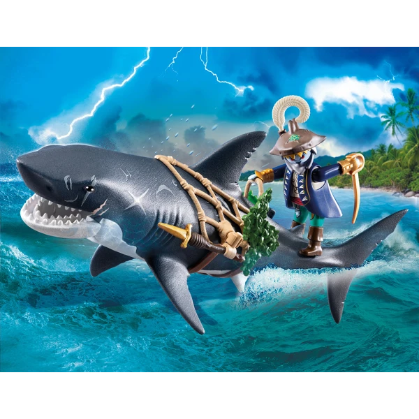 PLAYMOBIL PIRATES GIANT SHARK WITH PIRATE