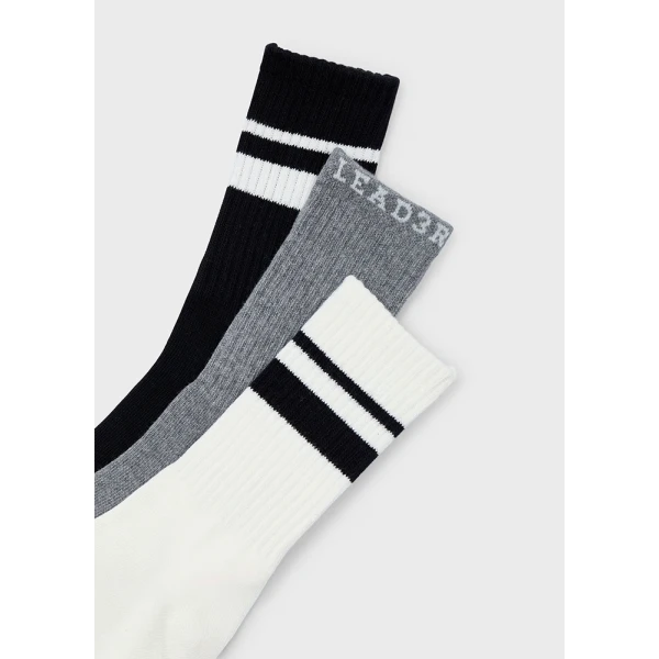 MAYORAL SET 3 SOCKS LONG BLACK 